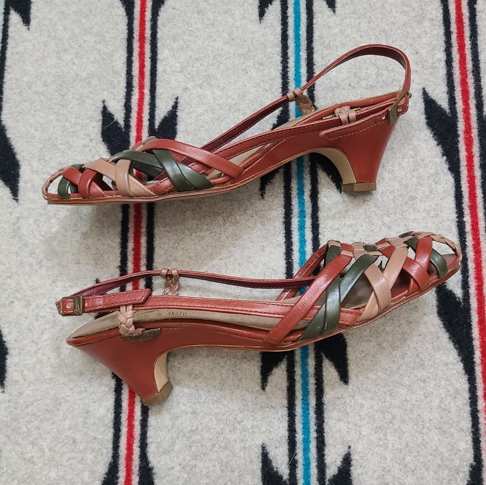VTG Candies Woven Leather Strappy Sandals Size 8 - Picture 2 of 9
